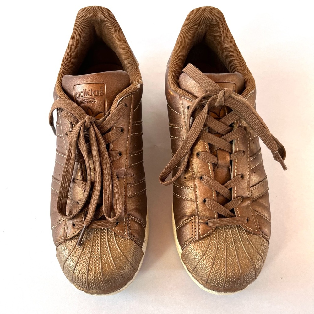 Adidas Superstar Bronze Copper Gold sneakers men's size 5 women's size 6…